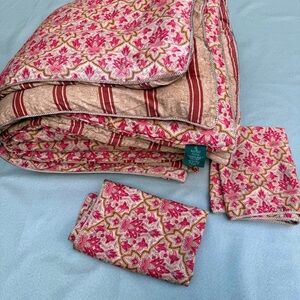 Vtg Lauren Ralph Lauren Full/Queen Comforter & Pillow Cases Langham Briarleigh